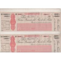 2 Antiguos Cheques Banco Frances Del Rio De La Plata 1948 segunda mano  Argentina