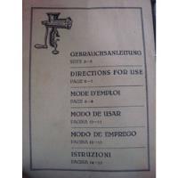 Manual De Maquina De Picar Carne #5 Alesanderwerk (76) segunda mano  Argentina