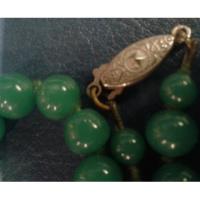 Collar Perlas De Cristal Tipo Murano Color Verde Jade 70 Cm segunda mano  Argentina