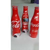 Usado, Pack De 3 Botellitas Coca Cola De Aluminio Mundial Brasil segunda mano  Argentina