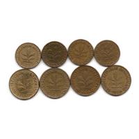 Lote 8 Monedas Alemania Rep Fed 5 Y 10 Pfennig 1950 4 Cecas segunda mano  Argentina
