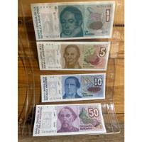 Lote 4 Billetes Australes Argentinos 1 5 10 50 Moneda Pesos segunda mano  Argentina