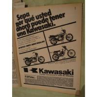 Publicidad Moto Kawasaki Z 750 - Z 440 Ltd - Kl 250 Año 1981, usado segunda mano  Argentina
