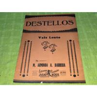 Partitura: Destellos / Vals Lento - M. Arminda A. Barrera segunda mano  Argentina