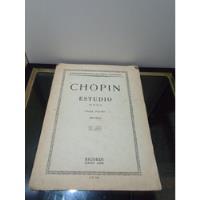 Adp Partitura Chopin Estudio Para Piano / Ed Ricordi Bs. As. segunda mano  Argentina