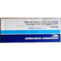 Usado, Ticket Vintage Pasaje Aereo Aerolineas Argentinas 1991. segunda mano  Argentina