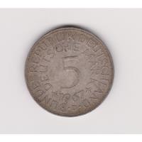 Usado, Moneda Alemania 5 Marcos Plata Año 1967 D Muy Bueno  ++ segunda mano  Argentina