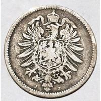 1 Mark 1876 Primer Reich Imperio Alemania Reino Silver Plata segunda mano  Argentina