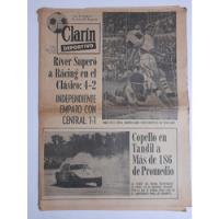 Clarin Deportivo 13/11/1967 Racing 2 River 4,boca 3 Velez 1, usado segunda mano  Argentina