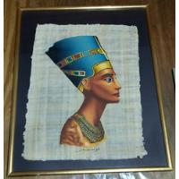 Usado, Cuadro Con Papiro Nefertiti Original De Egipto segunda mano  Argentina