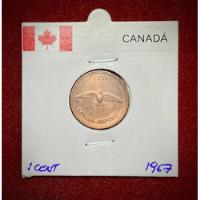 Moneda 1 Centavo Canada 1967 Km 65 Confederación Canadiense, usado segunda mano  Argentina