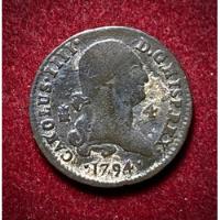 Moneda 4 Maravedies España 1794 Km 427 Carolus 4 segunda mano  Argentina