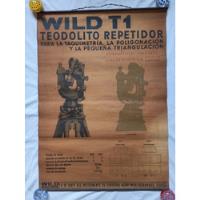 Poster Afiche Original De Publicidad De Teodolito Wild T1, usado segunda mano  Argentina