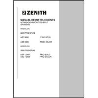 Usado, Manual Acondicionador De Aires Asf/asc 9000/12000 Zenith segunda mano  Argentina