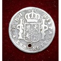 Moneda 1 Real Bolivia Potosi 1808 Carolus 4 Plata 0.896 Rara segunda mano  Argentina
