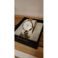 Reloj Bulova Mujer 97l142 Cuarzo Japones Amarillo Dorado, usado segunda mano  Argentina