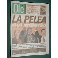 Diario Ole 21/8/99 River Plate Lazio Chacarita Racing Lanus segunda mano  Argentina