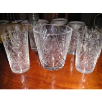 622- Juego De Whisky Hielera Y 6 Vasos Cristal Tallado segunda mano  Argentina