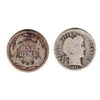 Moneda Plata Estados Unidos Año 1911 10 Centavos Buena segunda mano  Argentina