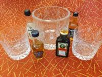 Juego De Hielera Y Par De Vasos Whisky Cristal Tallado #4240 segunda mano  Argentina