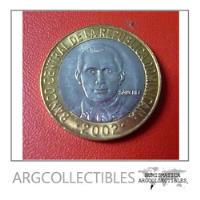 Republica Dominicana Bimetalica Sanchez  5 Pesos 2002, usado segunda mano  Argentina