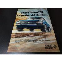 (pb227) Publicidad Clipping Renault Coupe Torino Tsx * 1978, usado segunda mano  Argentina