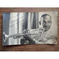 Foto Trompetista Jazz Artista Firmada 1911 Estudio Reflejos segunda mano  Argentina
