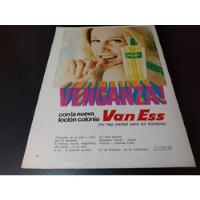 (pb116) Publicidad Clipping Locion Colonia Van Ess * 1969 segunda mano  Argentina