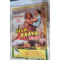 Antiguo Afiche De Cine Original-isla Brava .sb, usado segunda mano  Argentina