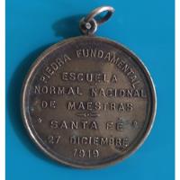 Usado, Medalla. Escuela Normal Nacional De Maestras. Santa Fe. 1919 segunda mano  Argentina