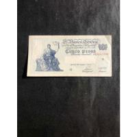Antiguo Billete 5 Pesos 1959 Sin Circular. 54142 segunda mano  Argentina