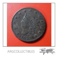 Usa Moneda 1 Centavo 1827 Coronet Km-45 Vf+ segunda mano  Argentina