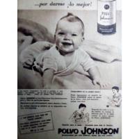 Lote 2 Publicidad Clipping Talco Niños Johnson - Años '50s segunda mano  Argentina