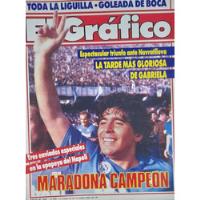 El Grafico 3527.maradona Campeon En Napoli Año 1987.platense segunda mano  Argentina