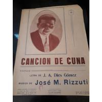 Partitura: Canción De Cuna . Tango . Dies Gómez- Rizzuti segunda mano  Argentina