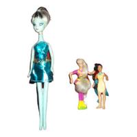 Muñecas(3)-miniat.10cm-otra Tip Barbie C/base 12cm-(1) 23cm  segunda mano  Argentina