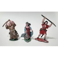 Lote De 3 Viejas Figuras De Plomo Personajes De Robin Hood, usado segunda mano  Argentina