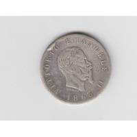 Moneda Italia 2 Liras Año 1863 Plata Bueno  segunda mano  Argentina