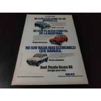 (pa600) Publicidad Clipping Seat Panda Gama * 1982 segunda mano  Argentina