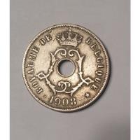 Moneda Belga De Colección Acuñada En 1908 segunda mano  Argentina