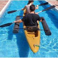 Piragua / Kayak Con Flotadores + Remo Pala Doble segunda mano  Villa María