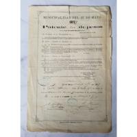 Antigua Patente Carruajes Riña Gallo Año 1879. 55337 segunda mano  Argentina