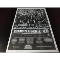 (pd325) Publicidad Clipping Cannibal Corpse Flores * 2007 segunda mano  Argentina