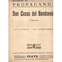 Partitura Del Tango Son Cosas Del Bandoneón De E. Cadícamo segunda mano  Argentina