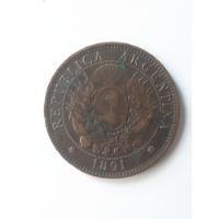 Moneda Argentina 1891 2 Cent. Cobre segunda mano  Argentina