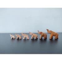 Familia De 6 Elefantes Miniatura En Piedra (hay Uno Roto), usado segunda mano  Argentina