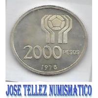 Argentina Moneda $ 2000 Mundial 1978 Plata 900 Unc Palermo segunda mano  Argentina