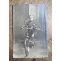 Antigua Tarjeta Postal Niño Bicicleta Con Rueditas - Napoli segunda mano  Argentina