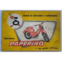 Manual Instrucciones Y Mantenimiento Motoneta Paperino 1957, usado segunda mano  Argentina