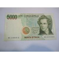 Billete De Italia 5000 Liras 1985 segunda mano  Argentina
